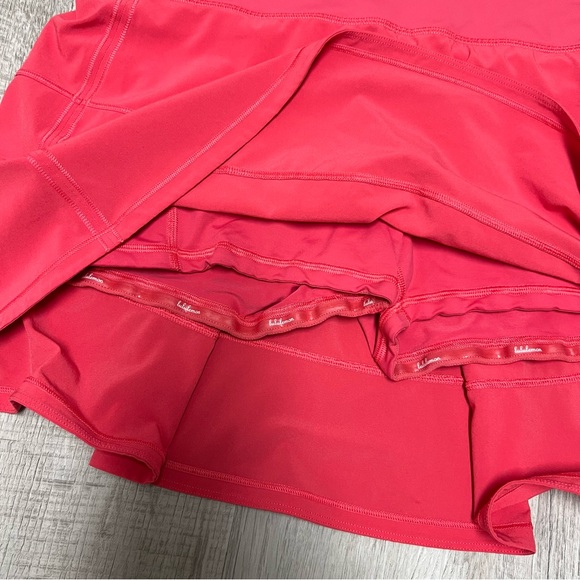 Lululemon Pace Rival Mid-Rise Skirt Long Size 10 Red - Picture 2 of 11